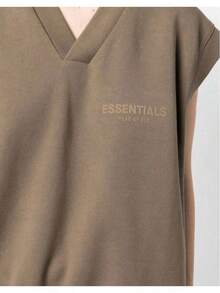 Essentials V-Neck Vest Brown (192SU225054FW) Women's Size XXS-2XL   Non-Binding V-Neck Design, Sports Minimalism, Transitional Season Undershirt Airy Wool Material, Universal Layering - màu nâu - Xem 3