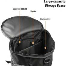 Fishing Tackle Bag, Multifunctional Large Capacity Fishing Backpack Outdoor Travel Camping Fishing Rod Reel Tackle Bag Shoulder Bag Luggage Bag (Black),41467331 - Black - View 5