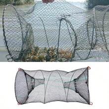 4Pcs CRAB TRAP NET CRAB PRAWN SHRIMP CRAYFISH LOBSTER EEL BAIT FISHING POT BASKET - 30*60cm - View 3