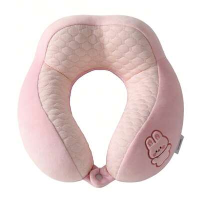 Almohada de viaje de espuma viscoelástica , almohada de cuello de viaje cómoda en forma de U, soporte para el cuello y la cabeza para aliviar la fatiga, almohada de cuello portátil adecuada