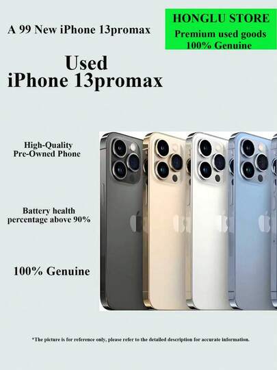  iPhone 13 Pro Max de Apple usado. Este iPhone 13 Pro Max de Apple reacondicionado es un teléfono inteligente de alto rendimiento y rentable, muy adecuado para la fotografía diaria. El dispositivo tiene una calificación del 95% en condición de la carcasa, equipado con una pantalla original y una batería de alto rendimiento (capacidad ≥90%). Este teléfono inteligente de calidad de Apple se desempeña de manera excelente tanto en el rendimiento diario como en los escenarios de juegos.