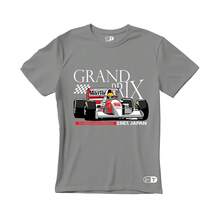 Unisex T-Shirt With Grand Prix Car Print - 2026 - Grey - View 1