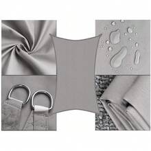 戶外天幕遮陽蓬布庭院帆防水防雨棚防曬簾四角遮陽帆露營帳篷四角庭院花園聚酯長方形遮陽 - A - 查看 6