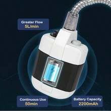 Ducha recargable portátil para camping, viajes, hogar, jardín, ducha de mano, con filtro de agua. - Blanco - Ver 3