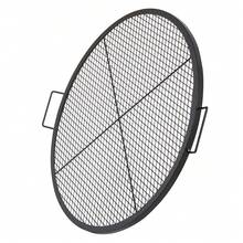 X-Marks Fire Pit Grill Grate, Round Cooking Grate, Heavy Duty Steel Campfire BBQ Grill Grid With Handle And Support X Wire, Portable Camping Cookware For Outside Party & Gathering, 36 Inch Black - 黑色 - 查看 8