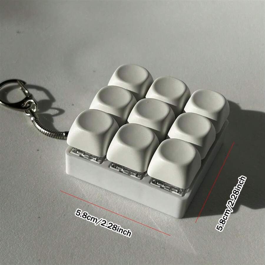 Móc khóa giảm căng thẳng đa phím - Đồ chơi mô phỏng bàn phím cầm tay giúp giảm lo âu và tăng khả năng tập trung, đồ chơi bàn làm việc im lặng, quà tặng giảm căng thẳng cho người lớn. - Nhiều màu - Xem 1