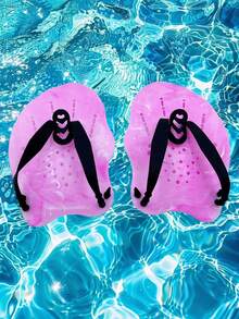 1 Pair Adjustable Swimming Hand Paddles - Suitable For Swimming Training, Unisex - Multicolor - View 2