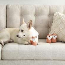 Outward Hound Squeakin' Fox Hide A Puzzle Plush Replacement Dog Toys - 3 Pack - ColorD - 查看 3