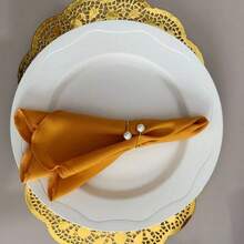 Set Of 10 Plates With Wave-Shaped Rim For Meals, Barbecues, Parties, Durable Plastic Plates. - màu đen - Xem 5