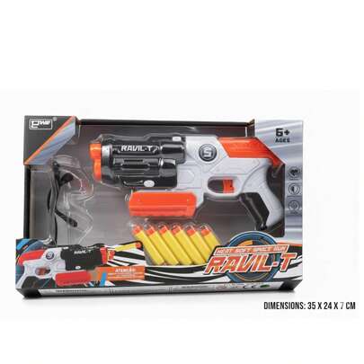 Lanzador de Dardos de Espuma de Alta Precisión – Set de Combate con Gafas de proteccion y 6 Dardos Suaves – Juguete de Acción para Niños y Niñas +6 Años