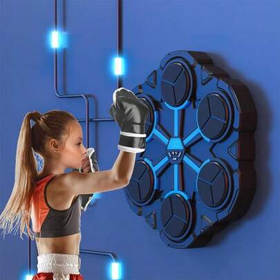 Intelligent Music Boxing Target, USB Power Supply, Portable Boxing Training Machine, Wall Mounted Training Target, Indoor Training Equipment, Colorful Lighting And Music, Suitable For Adult Interactive Fitness, Reflex Training, Agility Training, Perfect Birthday Gift