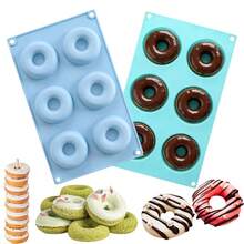 6-Cavity Silicone Non-Stick Donut Mold, Suitable For Making Donuts, Muffins, Cakes - Cake Mold - View 1