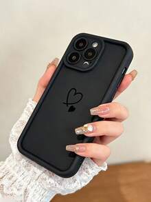 Heart Simple Love Soft Protective Phone Case Suitable Compatible With Iphone XR 11 12 13 14 Plus 15 Pro Max 16 17 Air Series, Full Coverage Design, Fully Covers Lens, Good Grip, Protection - Multicolor - View 5