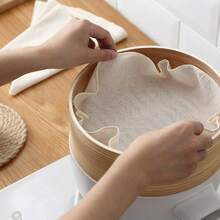 Steamer Cloth, Cheese, Egg Tart, Steamer Tray, Gauze, Non-Stick Steamer Pot, Bun Cloth, Cloth Pad, Thickened, Homemade Steamed Bun Round Cloth - Multicolor - View 4