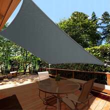 戶外天幕遮陽蓬布庭院帆防水防雨棚防曬簾四角遮陽帆露營帳篷四角庭院花園聚酯長方形遮陽 - A - 查看 1