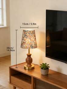 1 đèn LED kim loại vân gỗ, chao đèn vải kiểu cổ điển, ánh sáng dịu nhẹ, phong cách mộc mạc Bắc Âu, Ý, Pháp, đèn bàn đọc sách tối giản hiện đại cho phòng khách, phòng ngủ, ánh sáng ấm áp, sang trọng lãng mạn màu vàng, tạo không gian ấm cúng, đèn ngủ USB, độ sáng điều chỉnh được, đèn ngủ cho mẹ, đèn lễ hội Ramadan, đèn ngủ yên tĩnh cho người ngủ không sâu giấc. - Ánh sáng ấm/trắng/trung tính - Xem 6