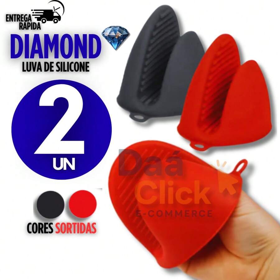 KIT 08 Silicone Oven Gloves, Non-Slip, High Temperature, For Cooking, Roasting And Barbecuing, Premium - 兩件套 - 查看 1