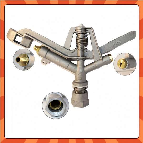 Aspersor Canhao Medio Irrigacao Profissional Raio Alcance Agricultura Agro Fazenda,Metal Rotativa Automática 28m