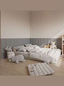 3D防撞墙垫，加厚软墙板，自粘床头板垫，PU防水保护垫，柔软质感（厚度3厘米/1.18英寸），自粘式，吸音加厚墙面装饰，柔软床头板垫，防水，防潮，防尘，防撞贴纸，适用于家庭卧室背景装饰 - 多色 - 查看 10