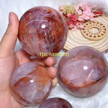 Glob de cristal natural din flori de gumă roșie, ornamente decorative pentru acasă, birou și studiu de zi cu zi, cadouri de sărbători pentru familie și prieteni de Crăciun, Ziua Îndrăgostiților și Halloween - roșu - Vizualizare 12