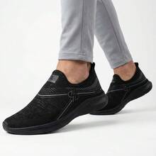 Adult Orthopedic Flat Sole Sneakers, Lace-Free, Easy To Put On, Lightweight For Daily Activities And Walking, Breathable Flat Sole, Sizes 34 To 43 - màu đen - Xem 10