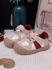 1 Pair Unisex New Low-Top Sneakers, Soft Sole Non-Slip Casual Toddler Shoes, Fashion Versatile Student Running Shoes, Suitable For Spring, Summer, Autumn, Winter - Red - View 4