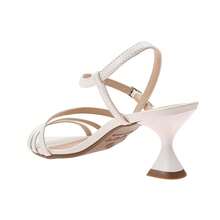 Women's Sandal With Leaf Toe, Cup Heel, Thin Straps, Elegant And Casual - trắng - Xem 5