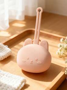 Cuerda colgante anti-caída para cochecito de bebé, caja de chupete de silicona para colgar en el cochecito, bolsa de almacenamiento para cambio y llaves, diseño de conejo - Multicolor - Ver 10