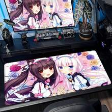 XXL Gamer Computer Desk Mat Nekopara Mouse Pad Cute Anime  Mousepad Carpet Office Laptop Mousemat Desktop Table Mat 900x400 - N1 - 查看 2