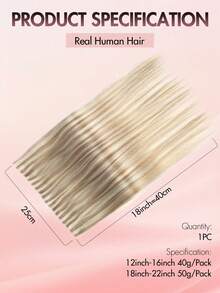 PU Hole Hair Weft Invisible Real Human Hair, Smooth Straight Hair, Using Invisible PU Base, Comfortable And Breathable, Matural And Realistic, Thick Hair Ends - Multicolor - View 9