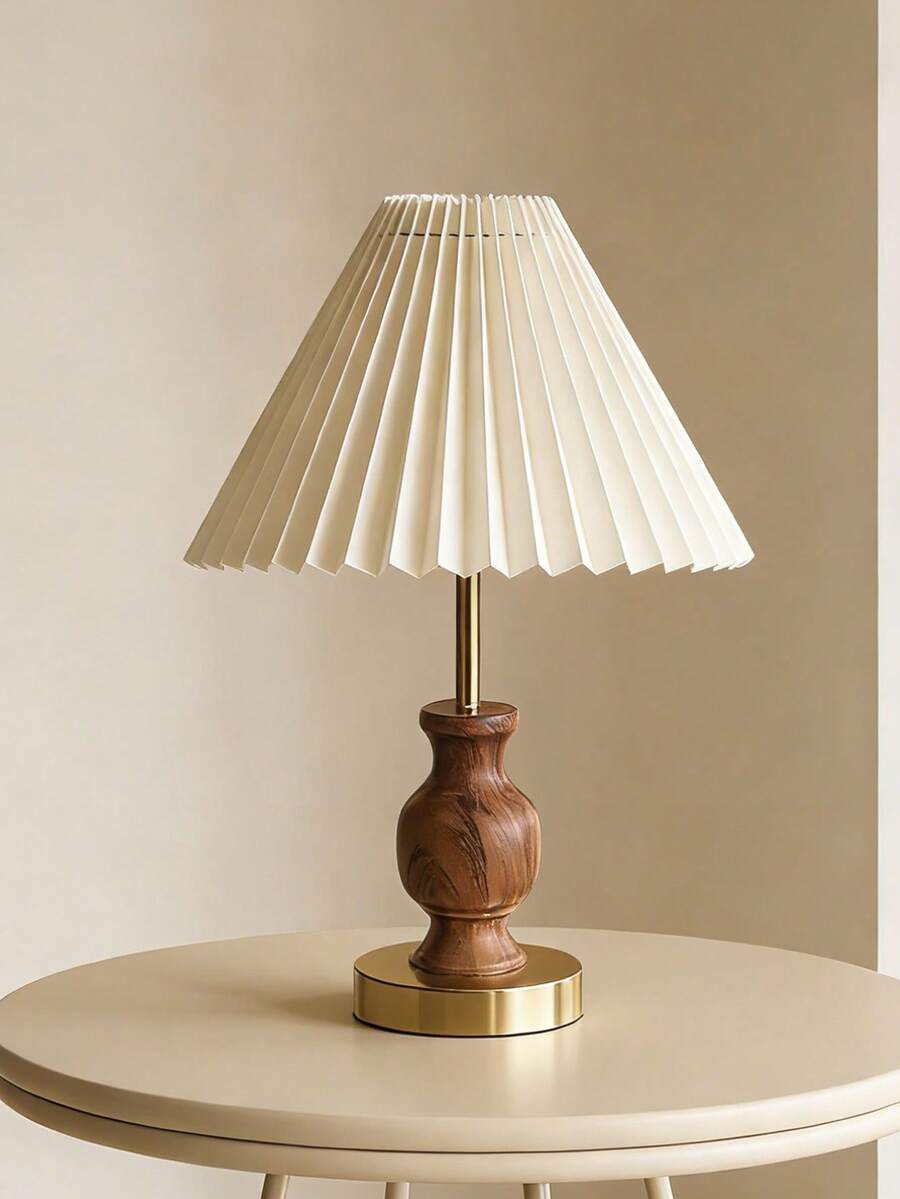 1 pieza Lámpara de mesa decorativa con textura de madera, adecuada para sala de estar, estudio, habitación de hotel, campamento al aire libre, regalo de Eid, dormitorio, lectura, estudiante, niños, decoración, luz nocturna para embarazadas, luz con sensor, lámpara de rincón de oración, estilo italiano, minimalista, estilo chino, estilo francés, estilo árabe moderno, diseño islámico minimalista, estilo mixto Oasis - Multicolor - Ver 1