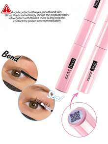 2-Box Pack,900Pcs Lash Extension Kit, D Curl ,8-16mmMIX, DIY Eyelash Extension Kit Individual Lashes Cluster ,With Lash Bond And Seal, Lash Remover And 10Pcs Eye Pads+10Pcs Lash Brush, A Pair Of Tweezers, Perfect Gifts, Soft & Super Light For Daily Life & Party - Black - View 4