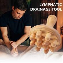 1pc Wooden Body Massager - Handmade Mushroom Shaped Massage Tool, Relieve Headache, Promote Lymphatic Drainage, Body Shaping And Scalp Relaxation, Daily Care For Women/Men, Christmas/New Year Healthy Gift - Chinese Mushroom Massage - View 2