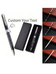 Luxury 2-In-1 Metal Stylus Pen - Customizable With Name Or Logo, Comes With Elegant Gift Box - Perfect For Office, Birthday, Party Gifts, School Supplies, Teacher Supplies, Office Supplies, Unisex, Customizable Gel Pen, Back To School Supplies - Multicolor - View 2