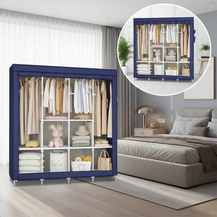 Guarda Roupa Dobrável Grande Closet Organizador de Roupas