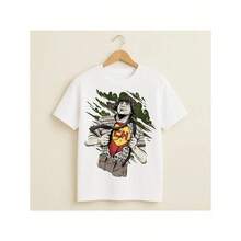 Chesperito Chapolin Chaves T-Shirt Drawing Series Movie Blouse Shirt Unisex 100% Cotton New Release Shipping Various Colors!! PLUS SIZE - 白色 - 查看 3