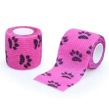 1/3pcs Self-Adhesive Pet Bandage, Veterinary Sticky Wrap, Non-Woven Tape, Suitable For Dog Legs, Paws And Wounds, 0.98in/2in Wide Bandage, Paw Print Design, Breathable Packaging Tape, Suitable For Dogs And Cats, Durable Bandage, Can Be Used For Sports Protection (Random Color) - Multicolor - View 13