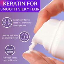 角蛋白发膜，角蛋白护发膜，适用于干枯受损发质，深层滋养修护发膜，修复受损发根，天然深层保湿护发素礼品 - Keratin - 查看 3