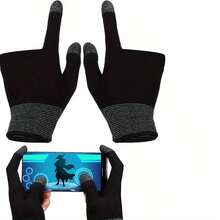 2pcs Gaming Gloves + 6pcs Finger Sleeves, Anti-Sweat, Ultra-Thin, Breathable Touch Screen Gloves With Thumb Covers, Suitable For Smartphones - Multicolor - View 5