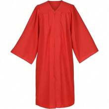 2026 Unisex Matte Graduation Gown And Cap Set With Tassel For Middle High School Bachelor - Red - View 7
