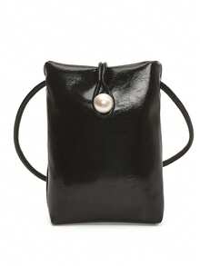 A Fashionable, Simple And Exquisite Pearl Mobile Phone Crossbody Bag, A 2026 New Model Women's Crossbody Bag - Black - View 13