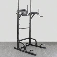 Deluxe Pull-Up Rack – Multi-Function Power Tower For Pull-Ups, Dips, And Core Training | Heavy-Duty Upper Body Strength Station For Home Or Gym Use | Sturdy Steel Frame, Compact Design - Black - View 9