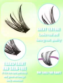 Large Capacity 640 Individual False Eyelashes, 8-16mm D-Curl, DIY Natural Lash Creation, Ultra-Thick And Soft, Extremely Smooth, Ultra-Lightweight, Reusable, Segmented Individual False Eyelashes, Eyelash Extension Kit, Suitable For Travel, Daily Use (Beginner-Friendly), Weddings, Dates, Parties, Holidays, Etc. False Eyelashes, Eyelash Clusters, Eyelash Kit (10D/20D/30D/40D) - D - View 7