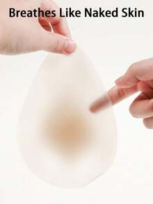 2Pcs Waterdrop Shape Silicone Lift Nipple Patches, 1-Second Instant Lift Non-Slip Nipple Covers For Women - Multicolor - View 4