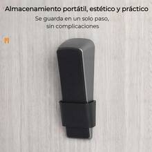 2 piezas Tope de puerta de metal pulido, cuña de puerta amortiguadora de golpes, a prueba de sonido y viento, marco de metal con almohadilla antideslizante de goma, sin necesidad de perforar, cuña de puerta de goma con almacenamiento portátil, aplicable para el hogar y la oficina, mejor regalo - Gris - Ver 4