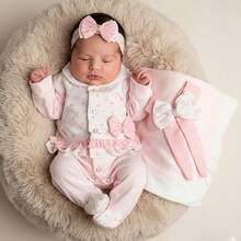 Baby Girls Rompers - Màu Hồng baby - Xem 4