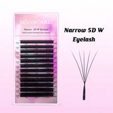 12 Rows 3D 4D 5D W-Shape Eyelash Extension Kit, Narrow Spacing Clover Lashes, Natural Soft Pre-Made Fan-Shaped PBT Cluster W-Lashes, Easy To Fan Out, Matte Black - 0.07 C D 8-15mm Mixed - View 8