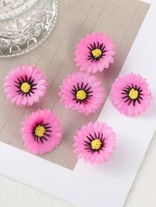 6pcs Bohemian Style Women's Multi-Layer Daisy Hair Clips, Suitable For Spring/Summer, Everyday, Beach, Wedding, Party - Multicolor - View 8
