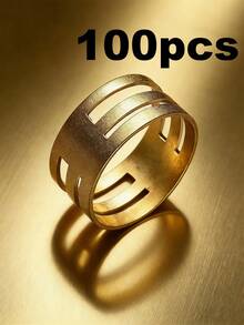 1/5/10/20/30/50/100 piezas Anillos divididos abiertos, anillos divididos convenientes adecuados para la fabricación de joyas, pulseras, collares - Amarillo Oro - Ver 24