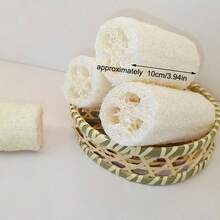 1/2 miếng bọt biển xơ mướp tự nhiên, dụng cụ chà rửa cơ thể và lưng mạnh mẽ, thích hợp cho nam và nữ sử dụng trong spa, làm đẹp, tắm rửa hàng ngày, phụ kiện phòng tắm, tẩy tế bào chết, dụng cụ thoa sữa tắm, đồ dùng tắm, đồ dùng cho trường học, ngày lễ tình nhân, đồ dùng cần thiết cho ngày lễ, rửa chén, kích thước ngẫu nhiên. - Nhiều màu - Xem 8